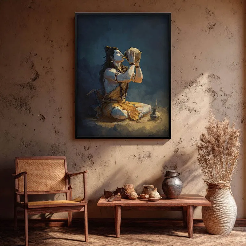 Lord Shiva with Kamandalu Divine II Archival Paper Wall Art media 1