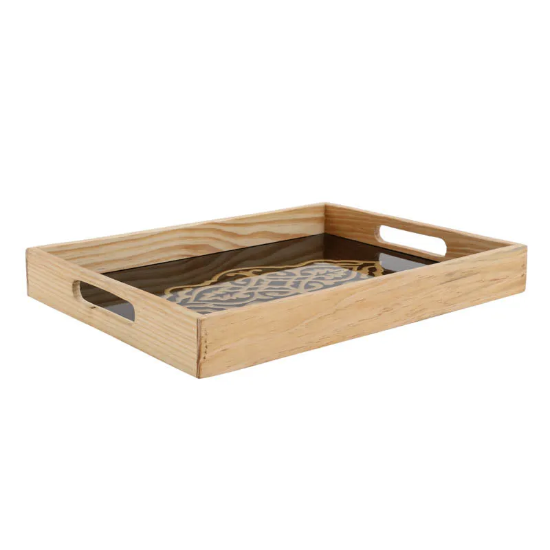 Nathaniel Serving Tray -- Black & Gold media 6