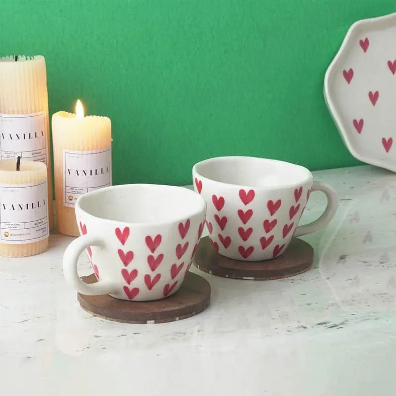Love Ceramic Coffee Mug (300 mL) - Two Piece Set media 1