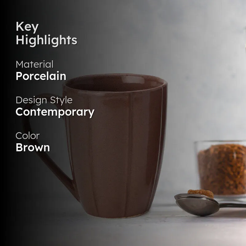 Ciro Porcelain Coffee Mug (300 mL) - Pastel Brown media 2