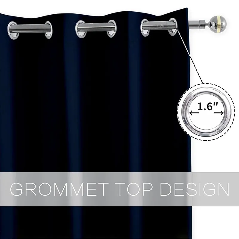 Vienna Pleated Curtain Valance (Navy Blue) - Set Of Two media 6