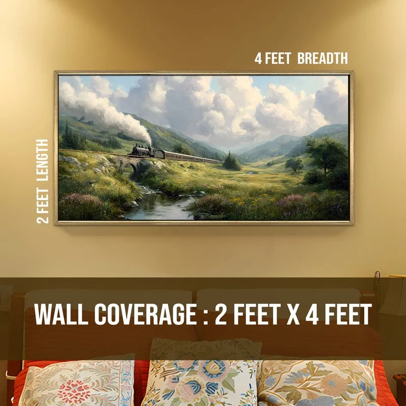 Greenpass Canvas Wall Painting With Frame media 8