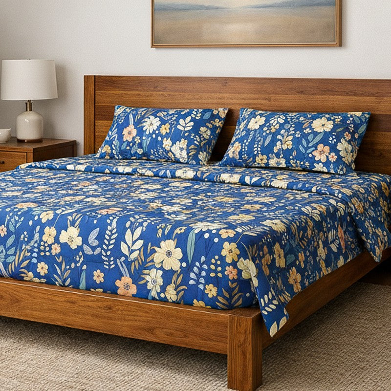 Hawaii Island Microfiber Bedsheet (Blue) - 130 GSM media 3