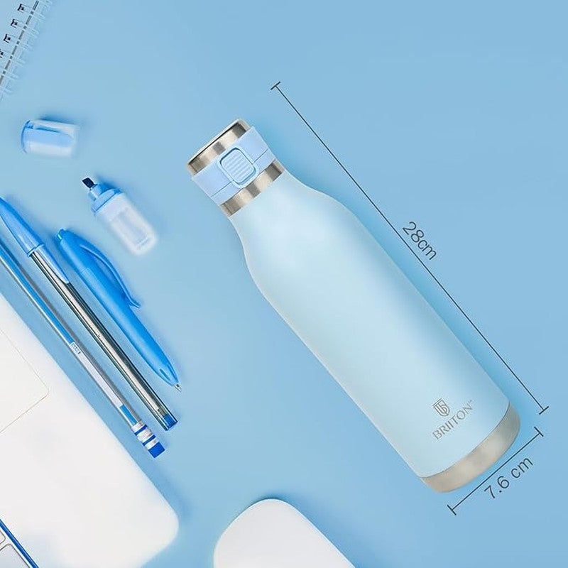 Pristine Sip Hot & Cold Thermos Water Bottle (White & Ice Blue, 750 mL Each) - Set Of Two media 10