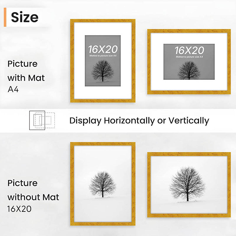 Erato Wooden Photo Frame - Gold media 7