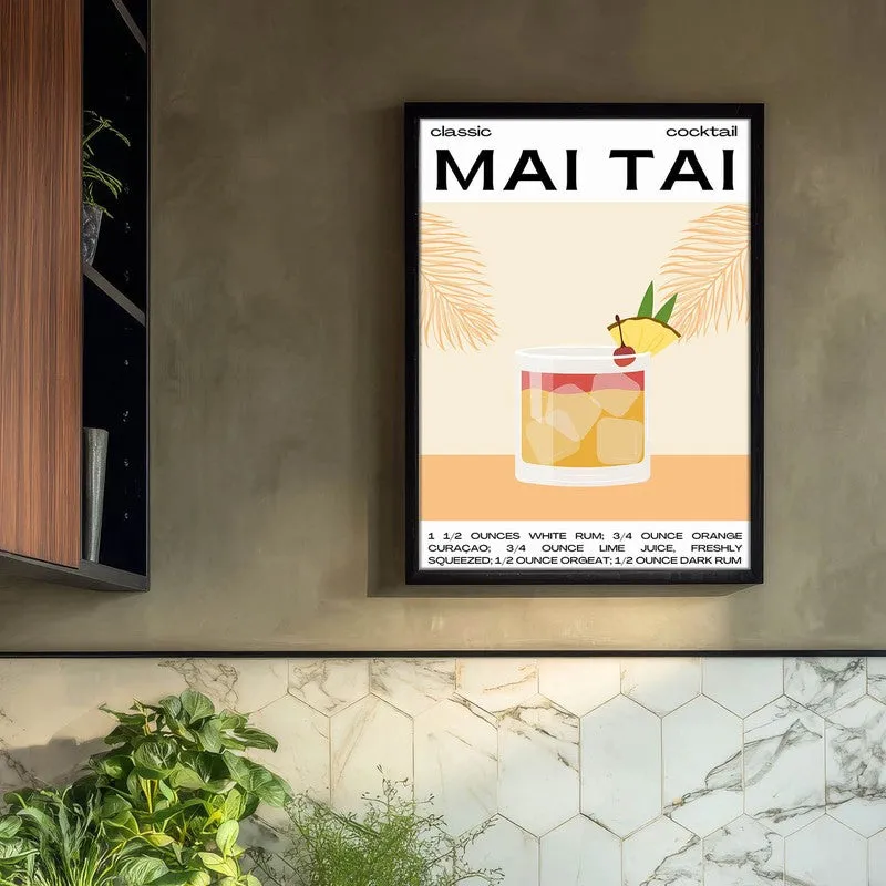MaiTai Archival Canvas Wall Art - Black media 3