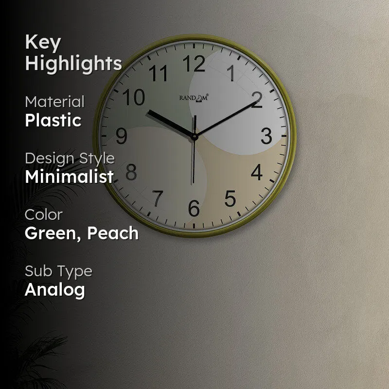 Earthy Pastels Plastic Analog Wall Clock media 2