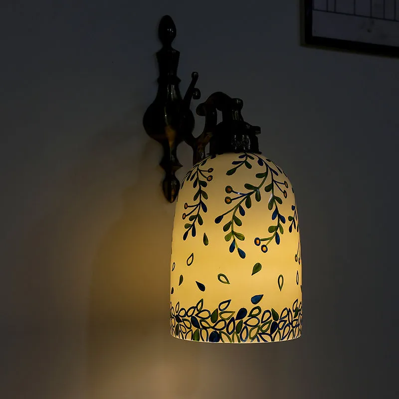 Petal Drops Hand Painted Wall Lamp media 1