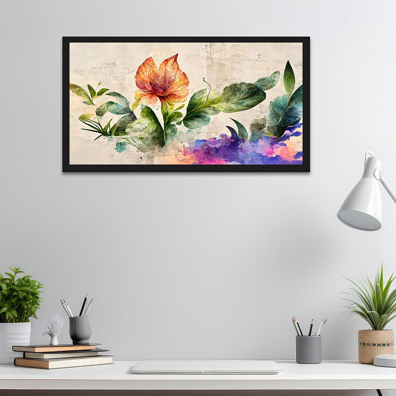 Cambree Floral Wall Painting With Frame
