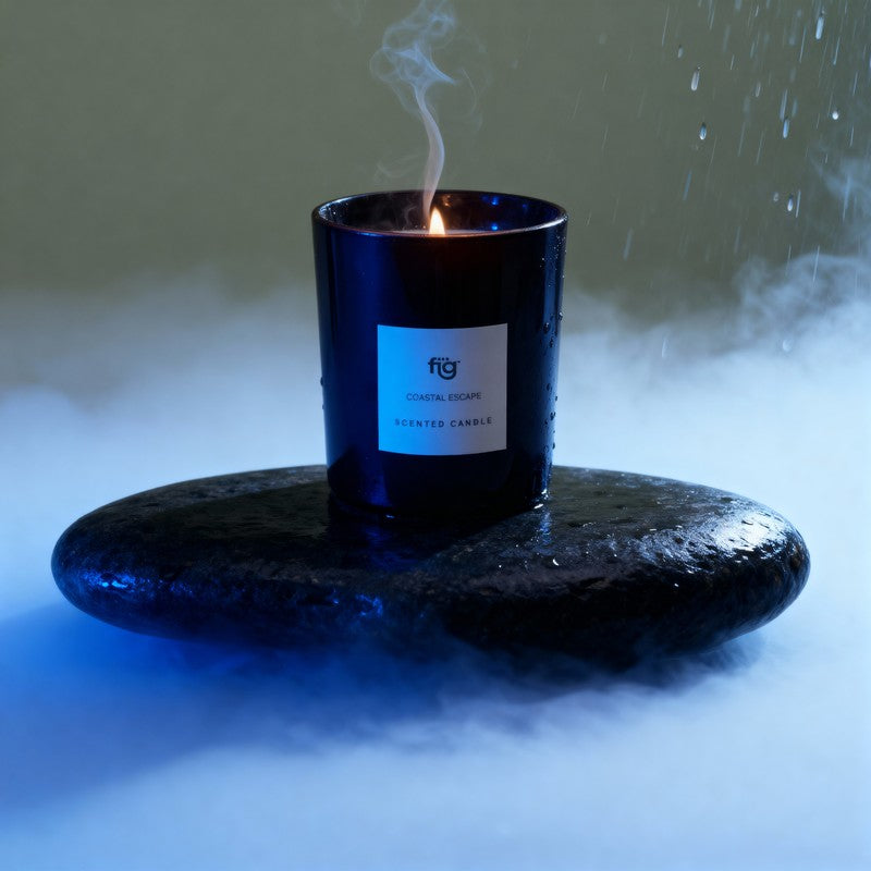 Fig Living Coastal Escape Scented Candle - Mandarin Orange, Jasmine, Musk & Sandalwood media 9
