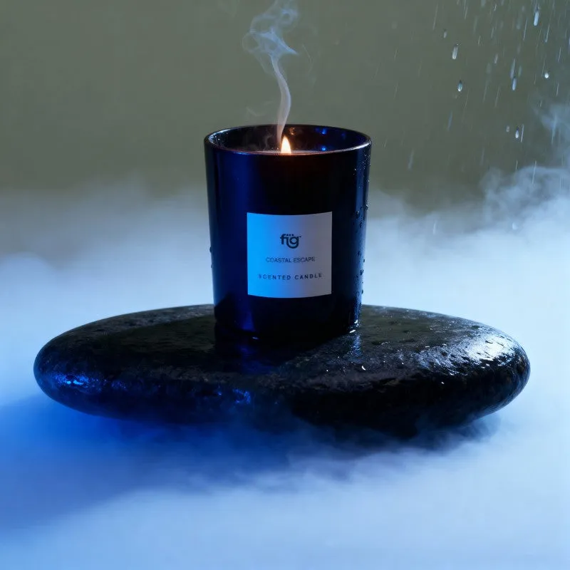Fig Living Coastal Escape Scented Candle - Mandarin Orange, Jasmine, Musk & Sandalwood media 9