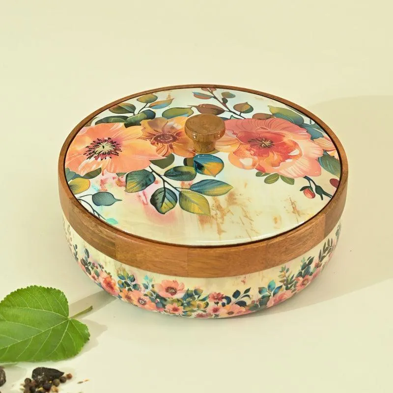 Pushpa Paatra Handcrafted Mango Wood Masala Box - 5