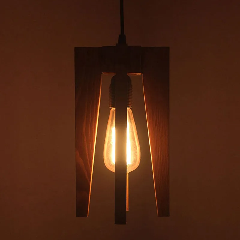 Kyros Single Wooden Ceiling Lamp media 4