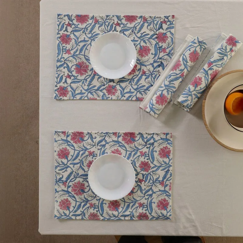 Petal Whisper Canvas Table Mats - Set Of Six media 4