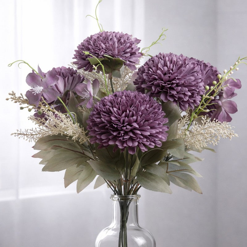 AarviDecor Violet Bloom Silk Artificial Flowers media 3