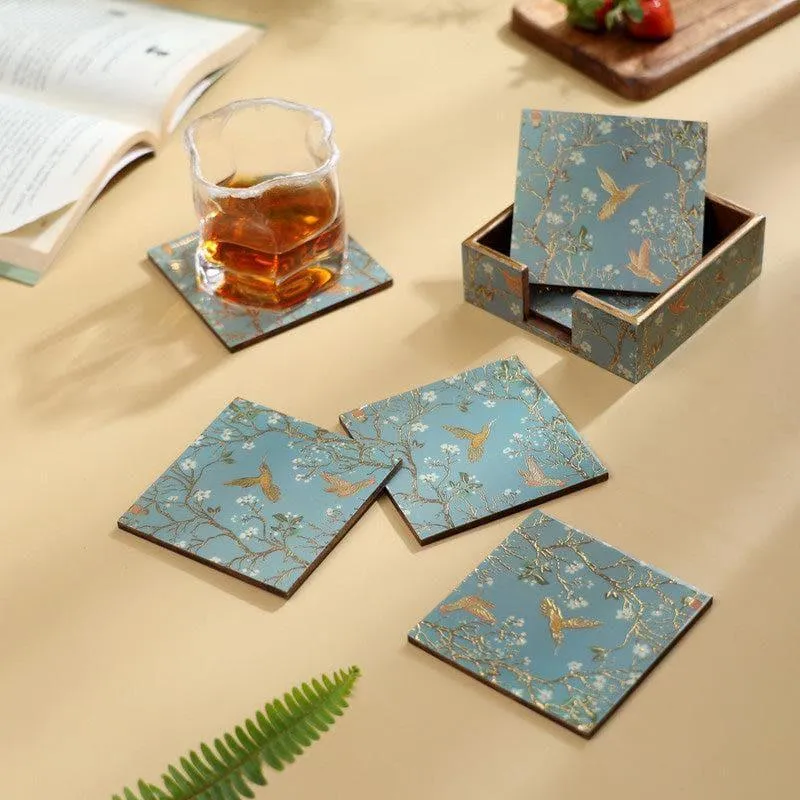 Edith Birdy Coasters (Silver) - Set Of Six media 1