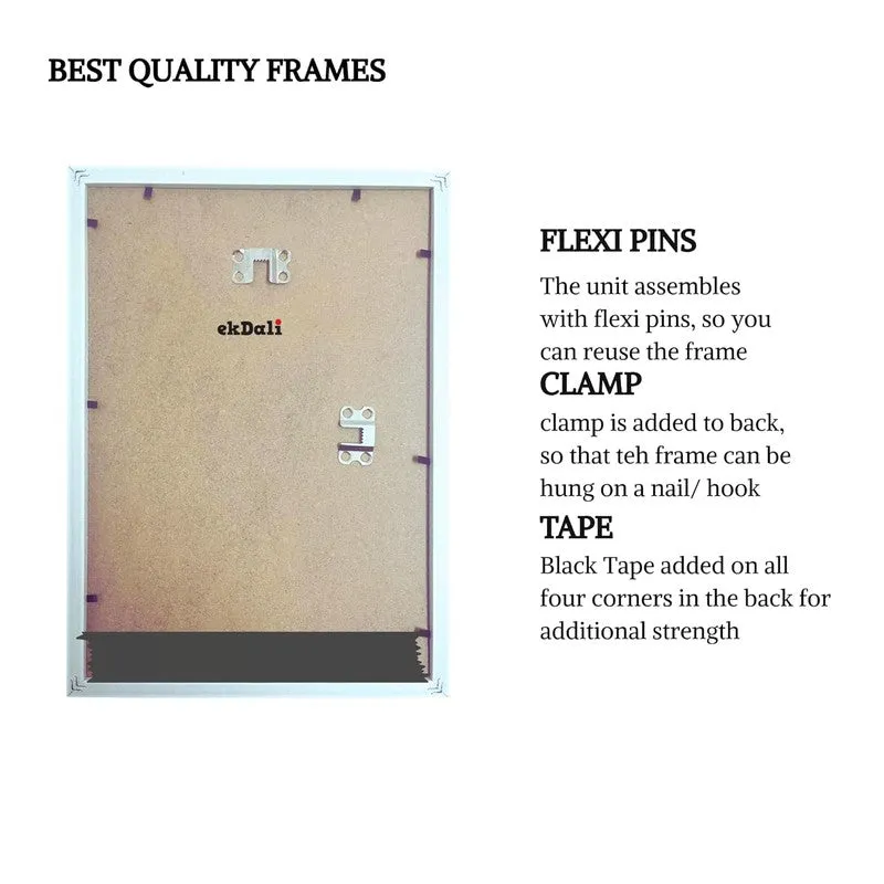 Earthy Aura Paper Wall Painting With Frame - White media 7