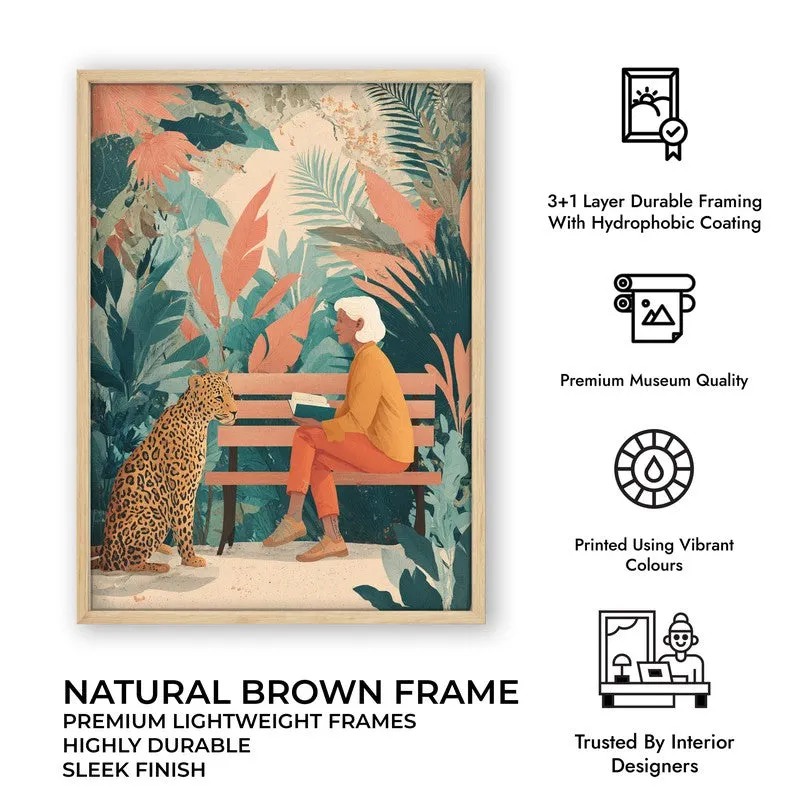 Urban Jungle Canvas Wall Painting - Brown Frame media 10
