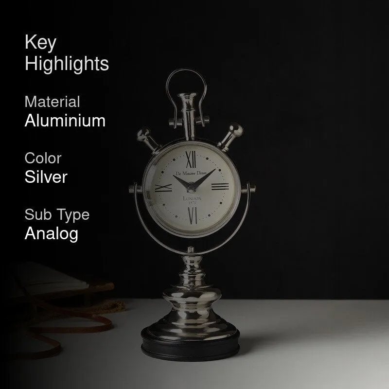 TickLine Table Clock - Silver media 2