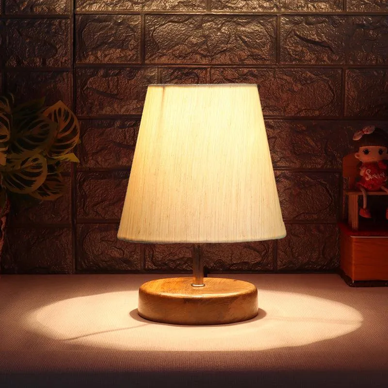 Petricho Fabric Table Lamp - White,Brown media 1