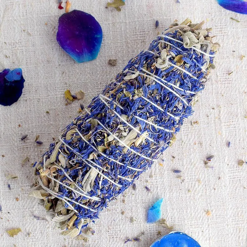 Sage With Blue Corn Smudge Wand media 4