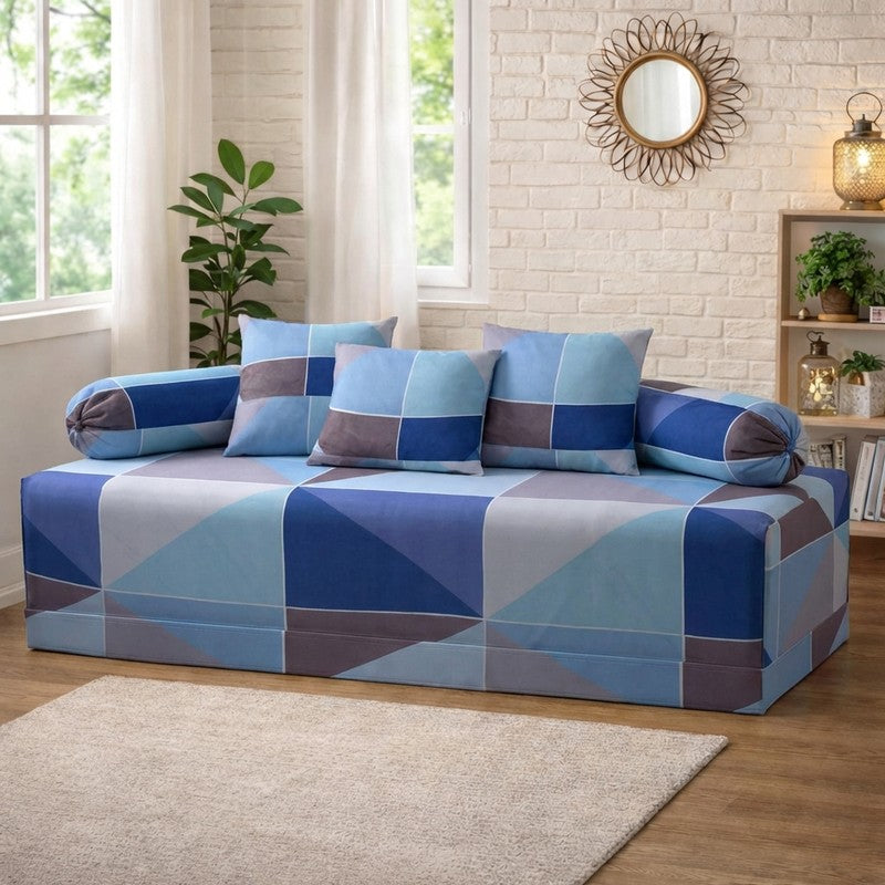 Inkara Printed Diwan Set - Six Piece Set