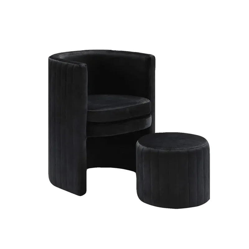 Arvella Neem Wood Accent Chair (Black) - Two Piece Set media 3