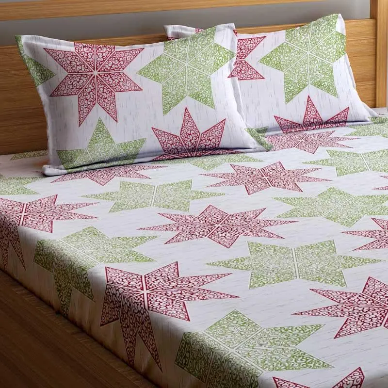 Twinkling Zest Fitted Microfiber Bedsheet - 300 GSM media 4