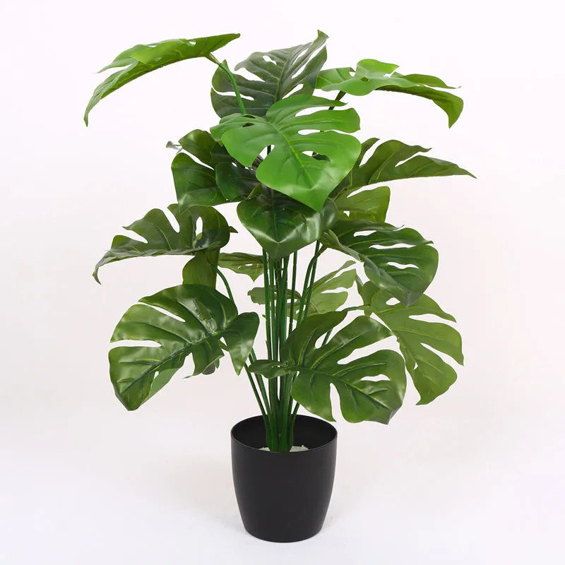 Monever Artificial Monstera With Black Plastic Pot - 2 Feet media 6