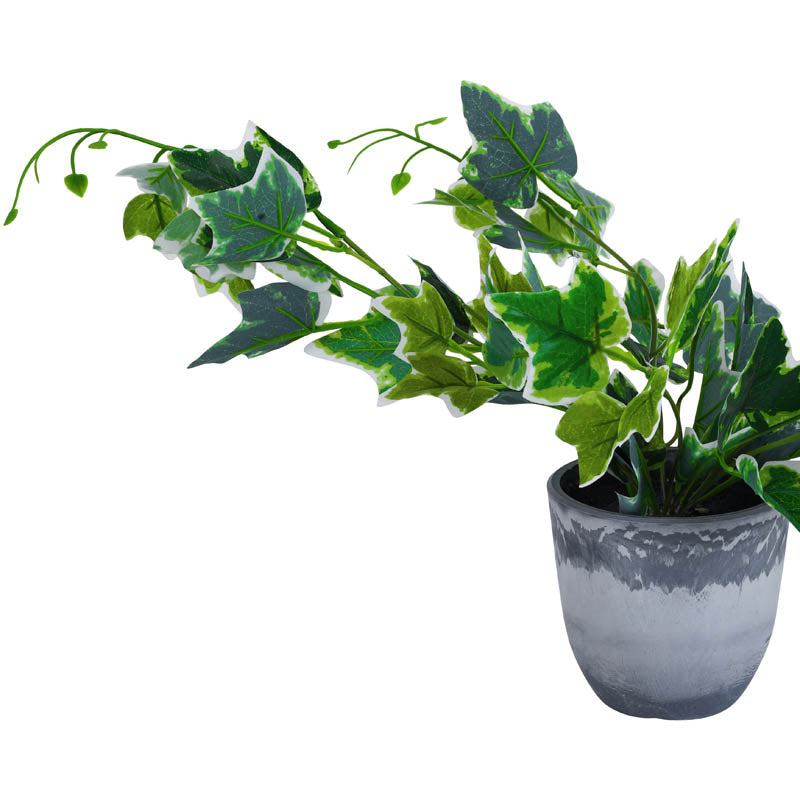 Artificial Green Bush With Plastic Pot media 5
