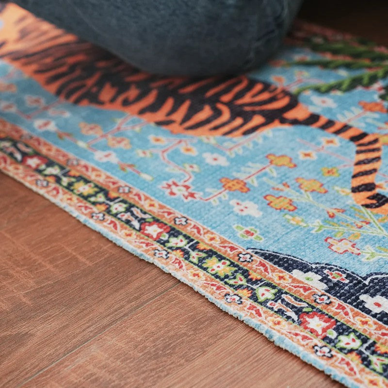 Imperial Tiger Cotton Runner Rug media 4