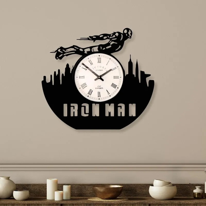Skyguard Steel Analog Wall Clock - Black media 1