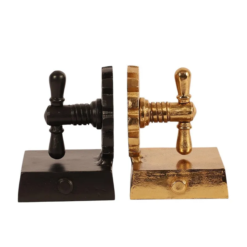 The Gearlock Bookend (Gold & Black) - Set Of Two media 3