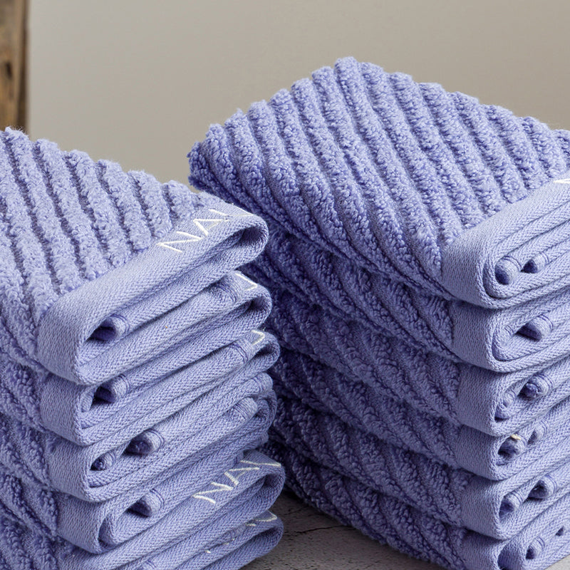 Nautica Riviera Soft Cotton Face Towel (Light Blue) - Set Of Twelve media 5