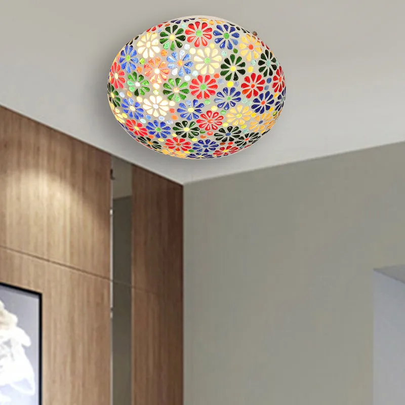 Nuvea Mosaic Glass Ceiling Lamp - Multicolor media 2