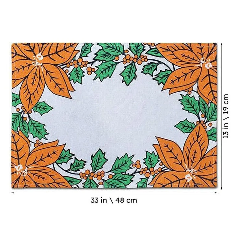 Acora Floral Placemat (Orange) - Set of Two media 5