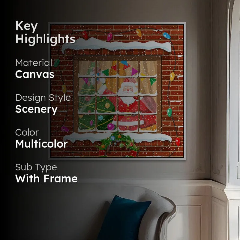 Santa Festive Arrival Wall Painting media 2