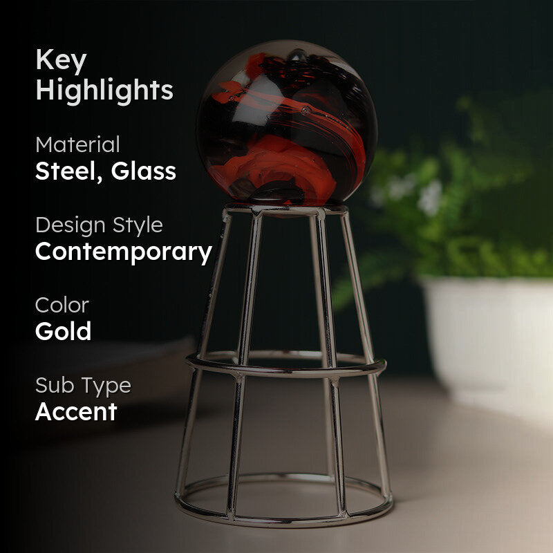 Aiofe Orb Showpiece - Silver & Gold media 2