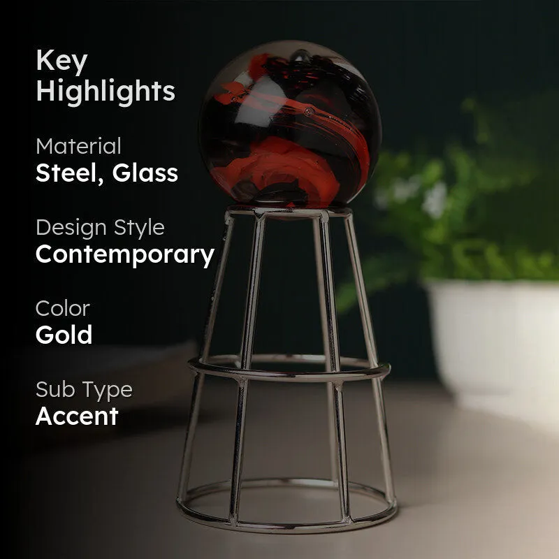 Aiofe Orb Showpiece - Silver & Gold media 2