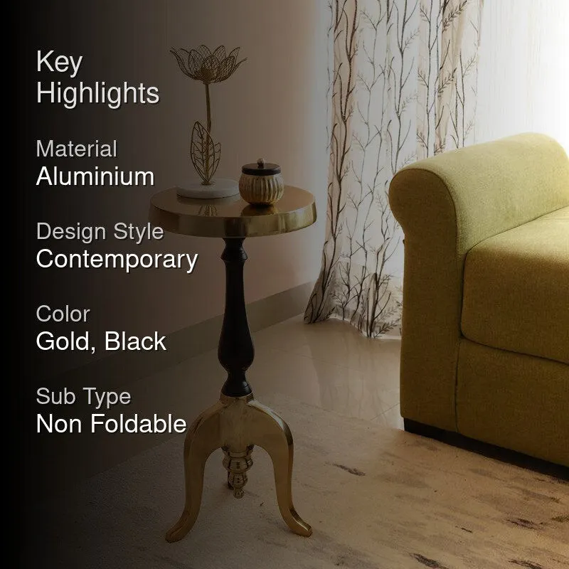 Misova Antique Accent Table - Black & Gold media 2