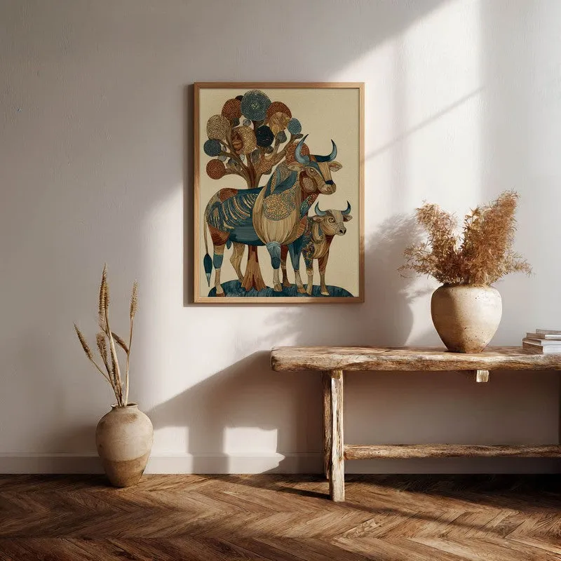 Suravi Canvas Wall Painting With Brown Frame media 5