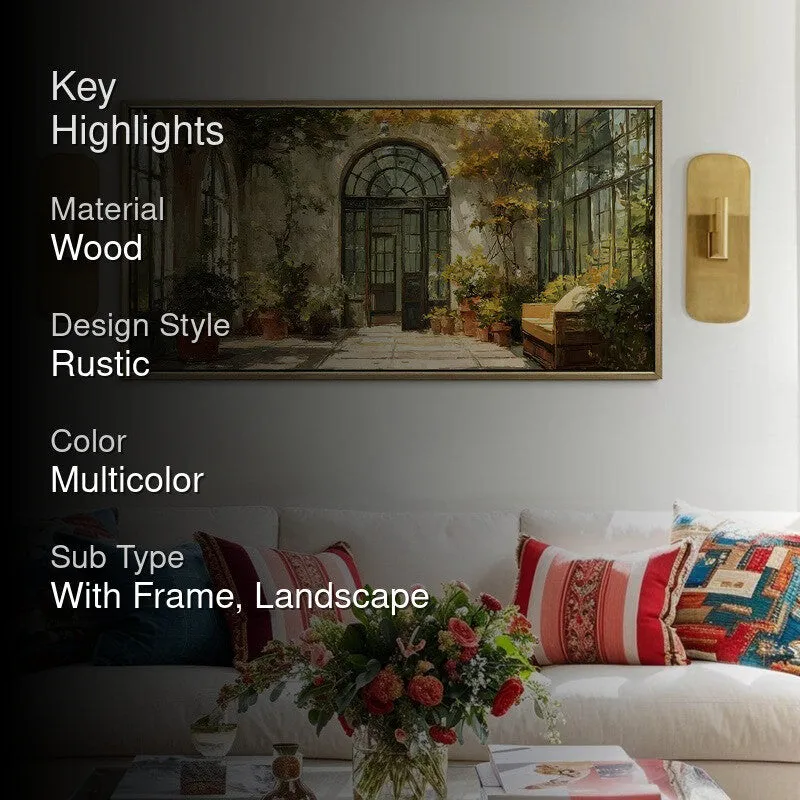 Vintage Garden Conservatory Scene Wall Art media 2