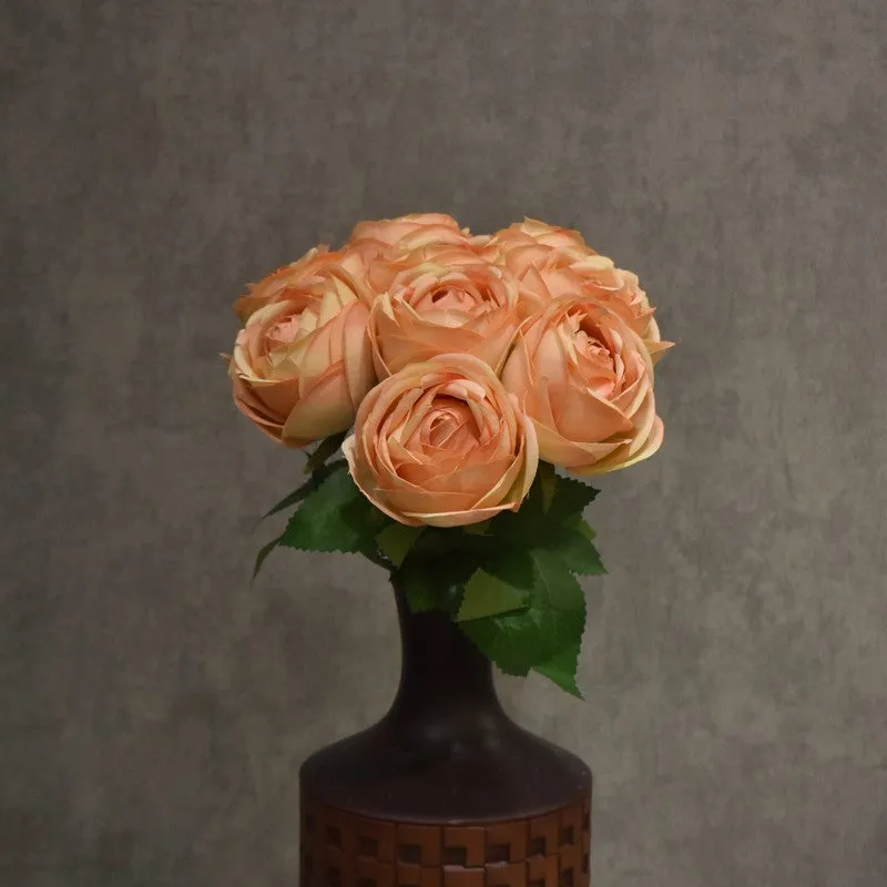 Eternal Roses Artificial Flower Bunch - Peach media 3