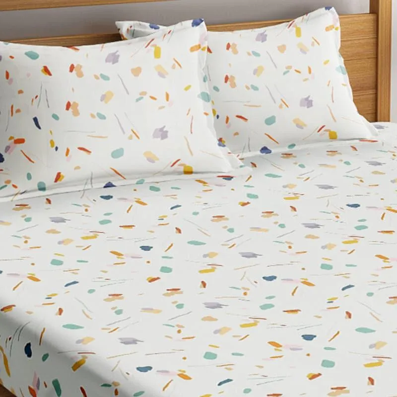 Alani Printed Microfiber Bedsheet Old - 130 GSM media 4
