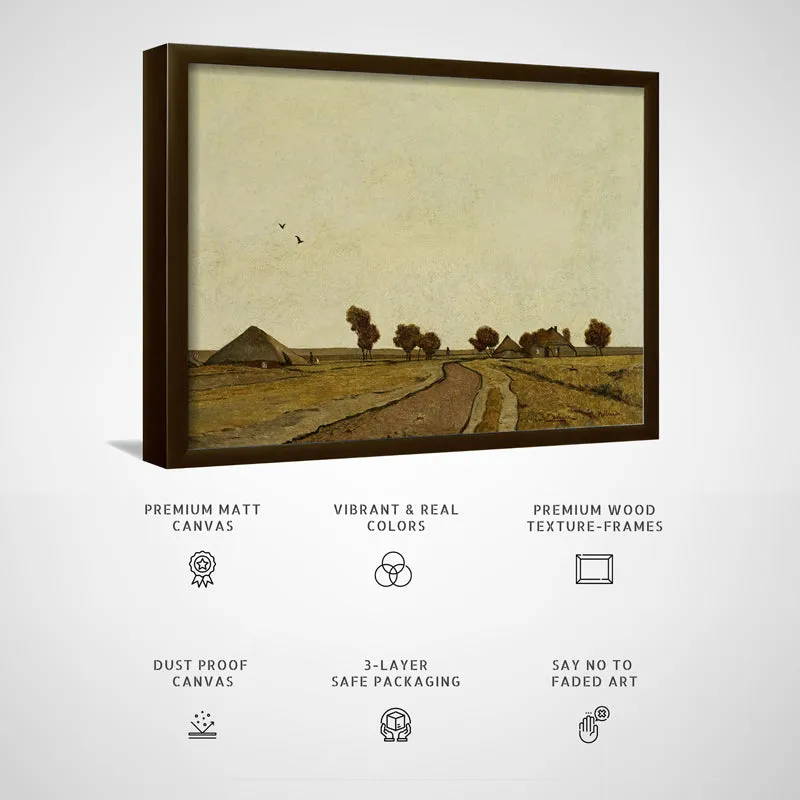 Paths Of Fields Wood Wall Art With Frame - Black media 5