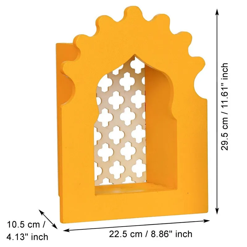 Vidma Wooden Wall Mounted Mandir - Set of Three media 6