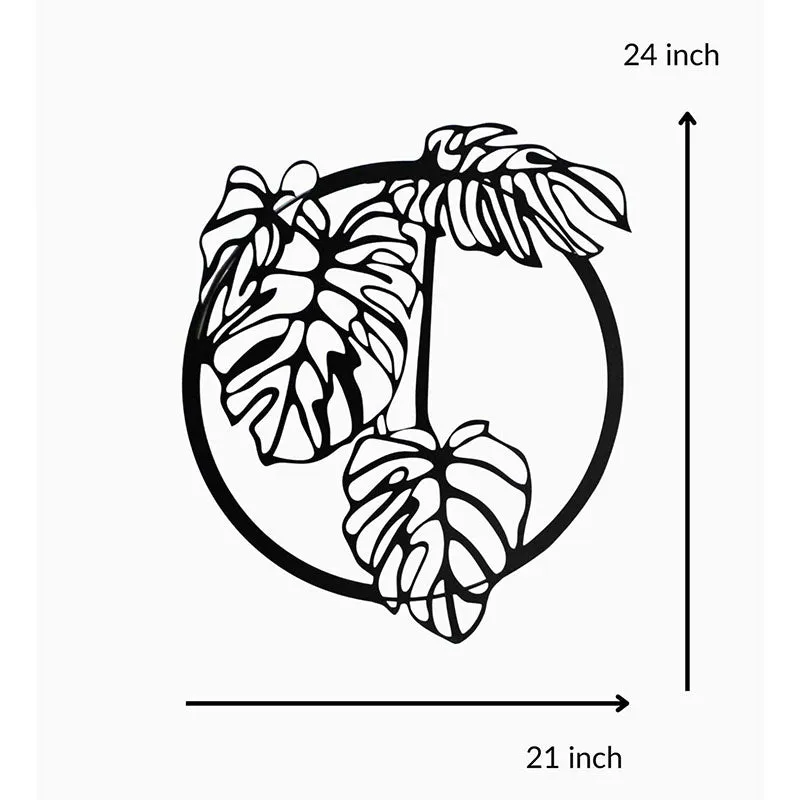 Bunch Of Leaves Black Iron Wall Accent media 5