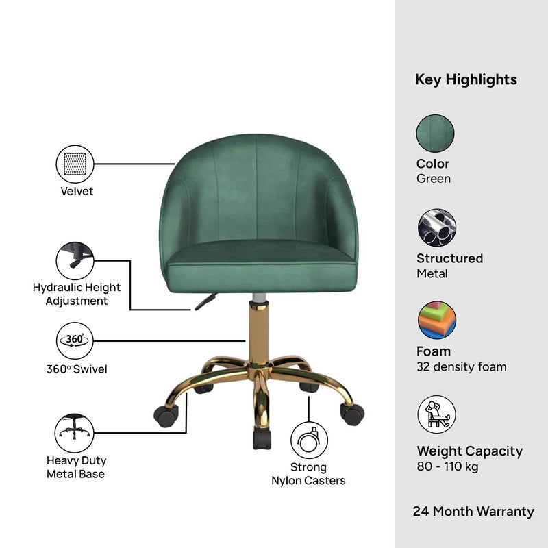 Opulon Metal Office Chair  -  Green media 6