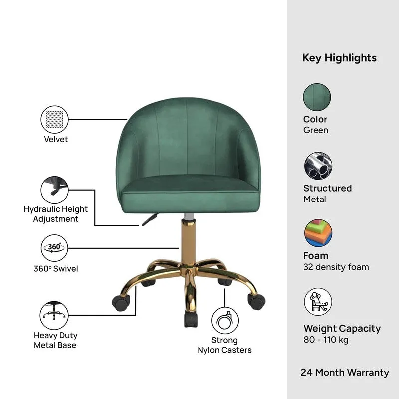 Opulon Metal Office Chair - Green media 6