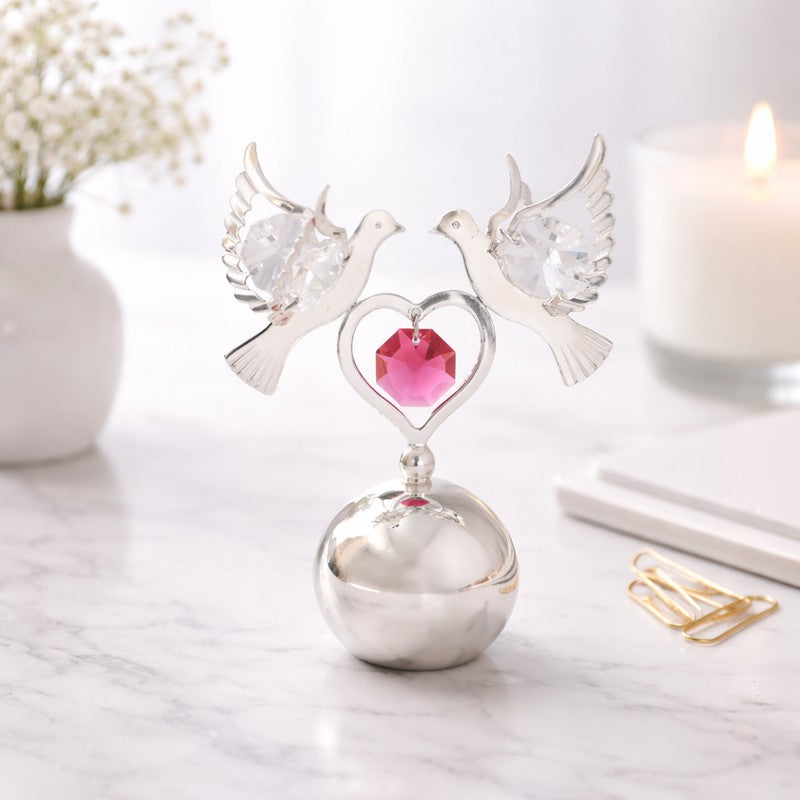 Silver Dove Sillver Plated Mild Steel Showpiece